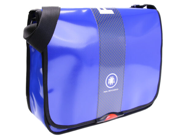 ROYAL MESSENGER BAG. MODEL SPOT MADE OF LORRY TARPAULIN.