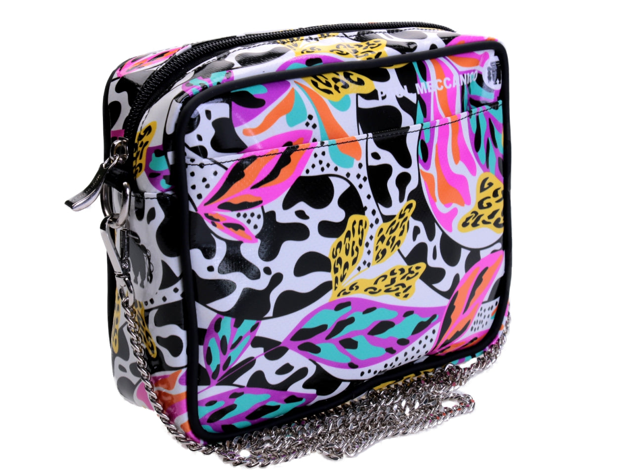 MULTICOLOR CLUTCH ABSTRACT FANTASY. PARK MODEL MADE OF LORRY TARPAULIN.