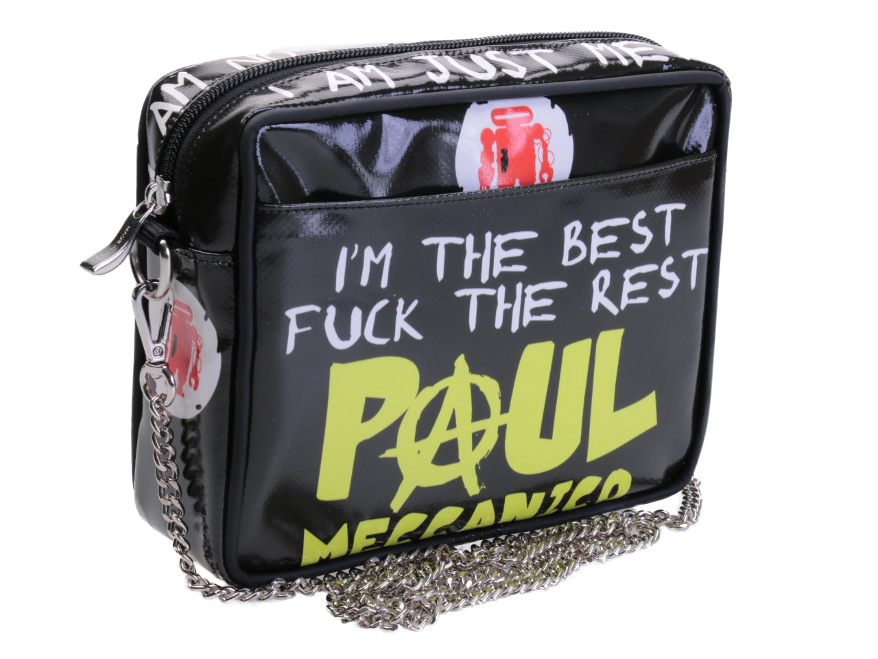 BLACK FOREST CLUTCH PAUL MECCANICO. MODEL PARK MADE OF LORRY TARPAULIN.