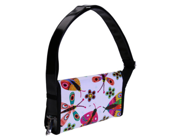 ...CLUTCH BAG "BUTTERFLIES AND FLOWERS". MODEL CANDY MADE OF LORRY TARPAULIN.