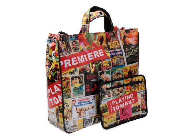 MAXI TOTE BAG "CINESTORY". MODEL AIRSTONE MADE OF LORRY TARPAULIN.