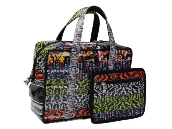 RECTANGULAR WOMEN'S BAG "PATCHING" FANTASY. MODEL PINCA MADE OF LORRY TARPAULIN.