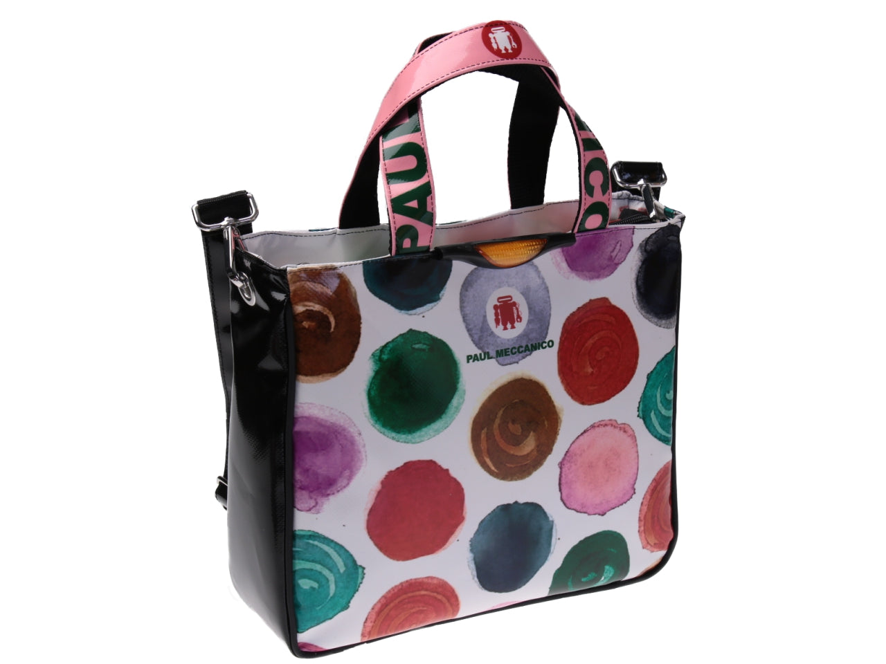 TOTE BAG POIS FANTASY WATERCOLOR EFFECT. MODEL GLAM MADE OF LORRY TARPAULIN.