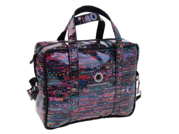 RECTANGULAR WOMEN'S BAG FABRIC STYLE. MODEL PINCA MADE OF LORRY TARPAULIN.