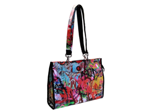 SHOPPER BAG GRAFFITI FANTASY. MODEL PEPE MADE OF LORRY TARPAULIN.