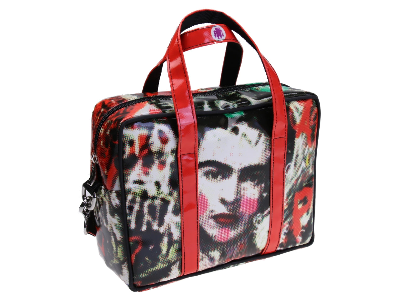 RECTANGULAR WOMEN'S BAG SURREAL STYLE. MODEL PINCA MADE OF LORRY TARPAULIN.