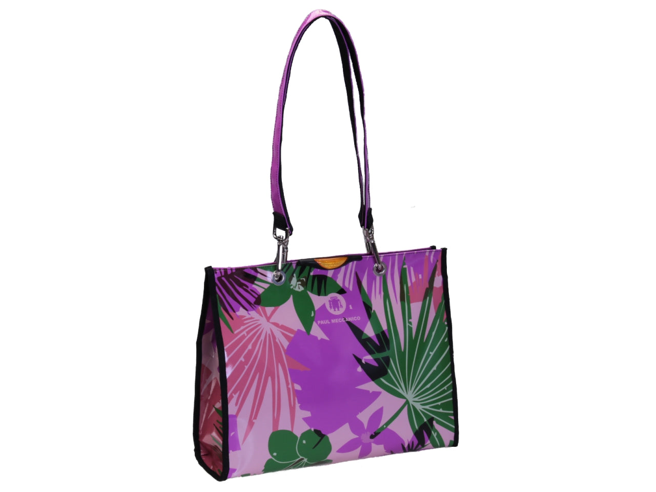 PINK SHOPPER BAG "GARDEN STYLE". MODEL PEPE MADE OF LORRY TARPAULIN.