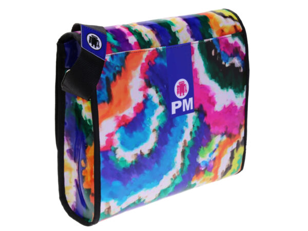 CROSSBODY BAG ABSTRACT FANTASY "WATERCOLOR". MODEL BREAK MADE OF LORRY TARPAULIN.