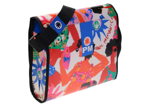 MULTICOLOR CROSSBODY BAG "BEACH STYLE". MODEL BREAK MADE OF LORRY TARPAULIN.