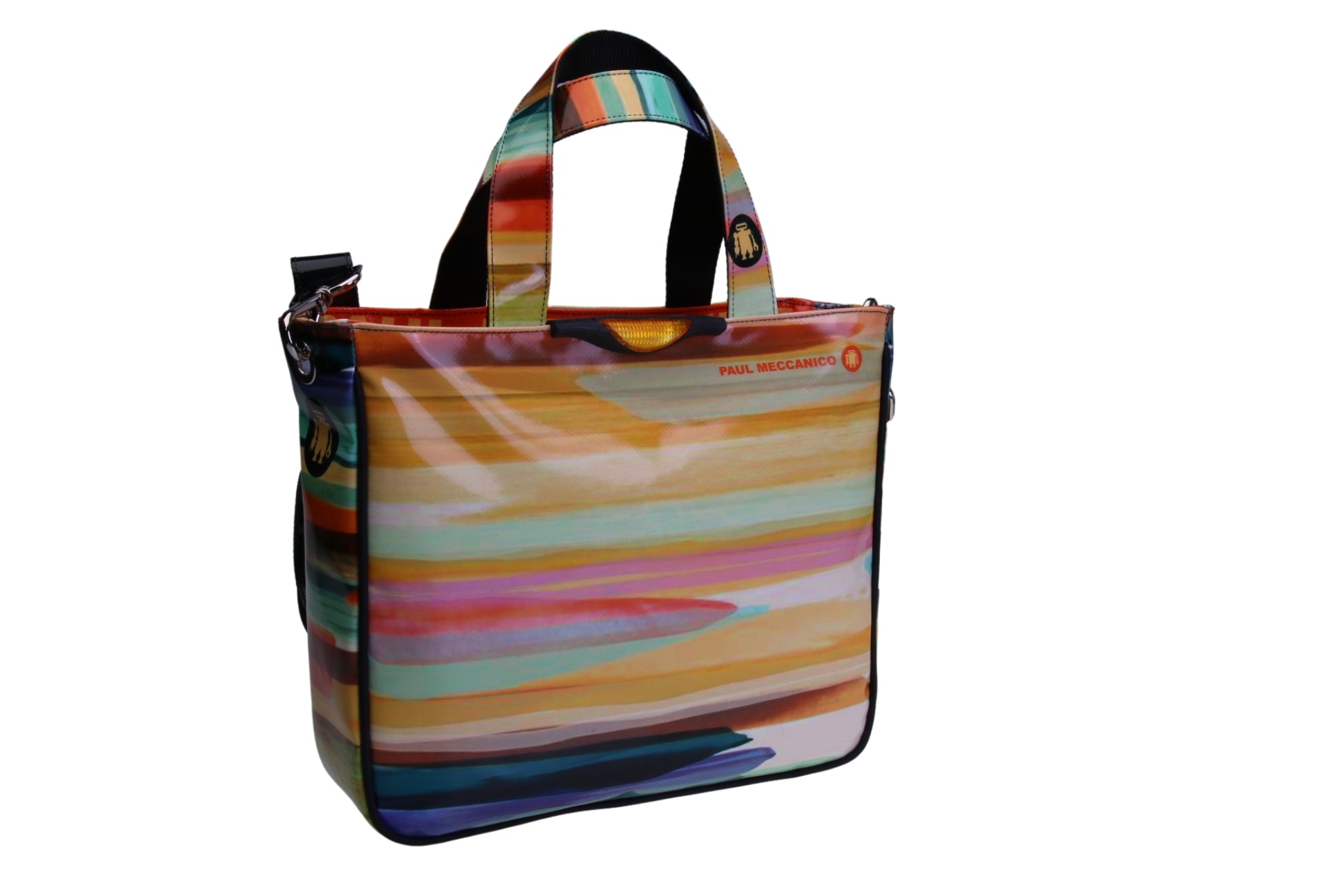 TOTE BAG "WATERCOLOR". MODEL GLAM MADE OF LORRY TARPAULIN