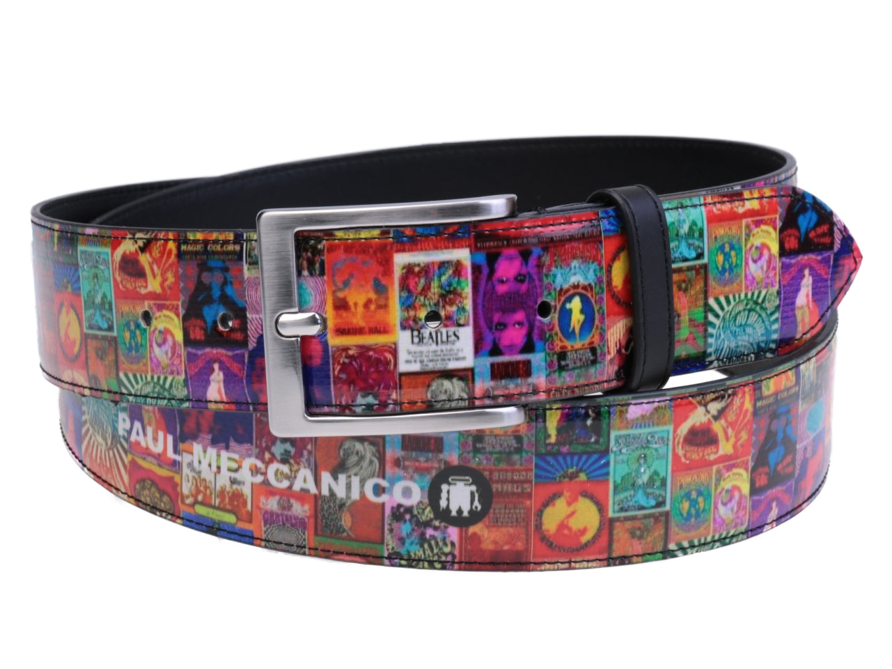 MEN'S BELT "MUSIC STORY" MADE OF LORRY TARPAULIN.