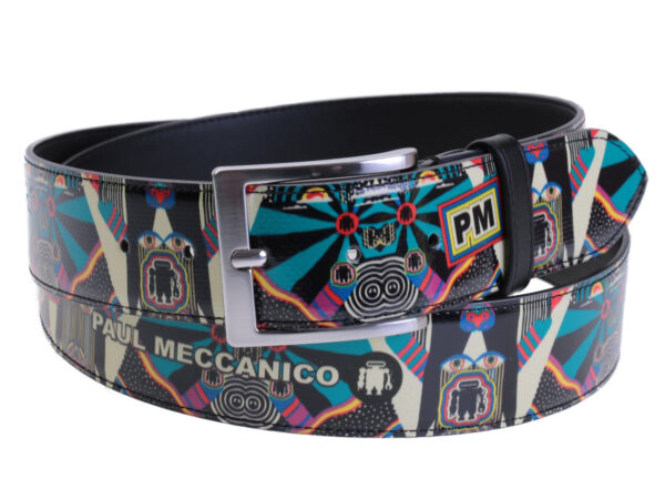 MEN'S BELT ETHNIC FANTASY MADE OF LORRY TARPAULIN.