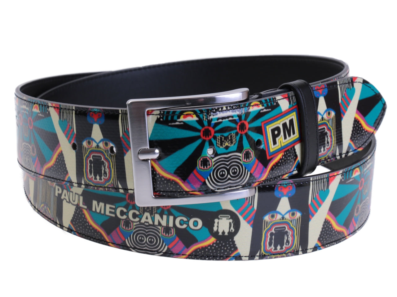 MEN'S BELT ETHNIC FANTASY MADE OF LORRY TARPAULIN.