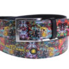 MEN'S BELT WITH MURALES FANTASY MADE OF LORRY TARPAULIN.
