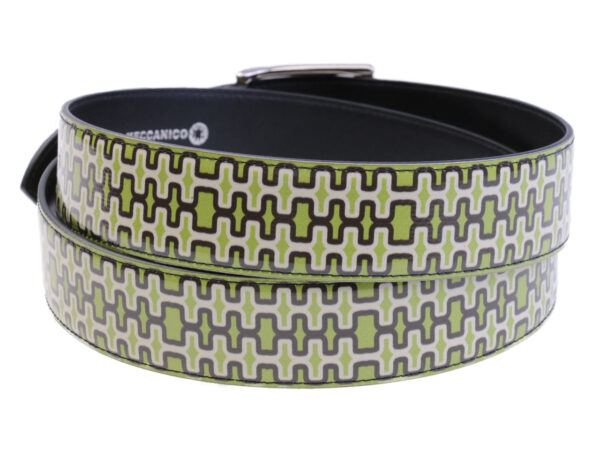 GREEN MEN'S BELT AFRO FANTASY MADE OF LORRY TARPAULIN.