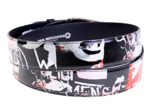 MEN'S BELT MURALES FANTASY MADE OF LORRY TARPAULIN.