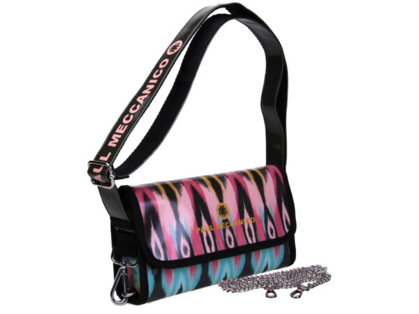 CLUTCH BAG TIE DYE FANTASY. MODEL CANDY MADE OF LORRY TARPAULIN.