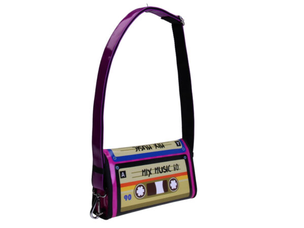- CLUTCH BAG "90'S CASSETTE TAPE". MODEL CANDY MADE OF LORRY TARPAULIN.
