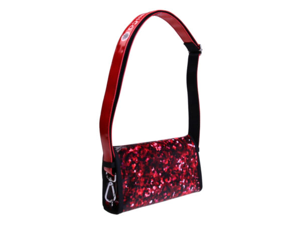 _BORDEAUX CLUTCH BAG. MODEL CANDY MADE OF LORRY TARPAULIN.