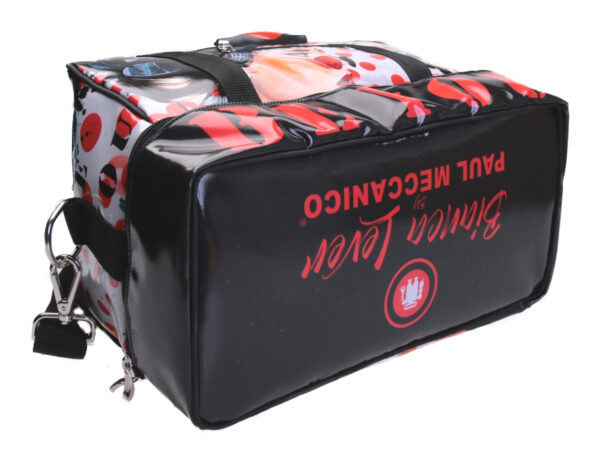 HAND LUGGAGE BAG 40 X 20 X 25 CM "BE YOU" DESIGNED BY BIANCA LEVER. MODEL FLYME MADE OF LORRY TARPAULIN.