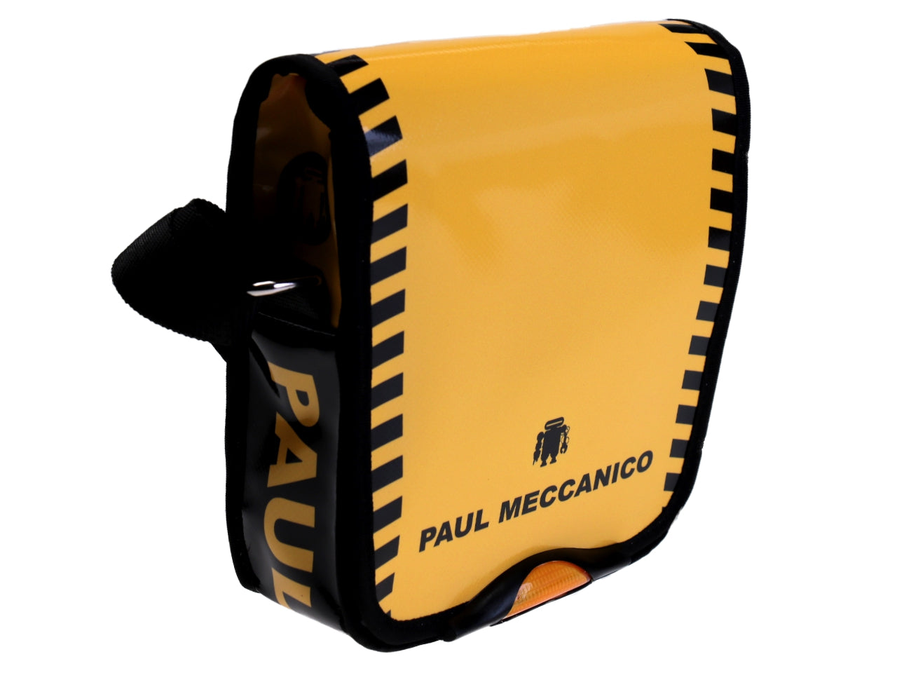 YELLOW CROSSBODY BAG. MODEL MIPOK MADE OF LORRY TARPAULIN.