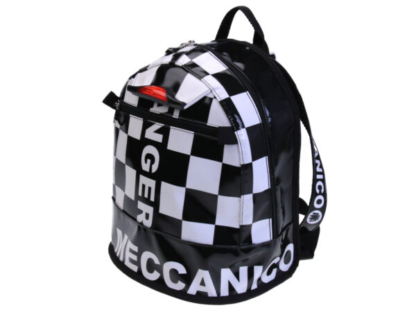 BLACK AND WHITE BACKPACK CHESS FANTASY. MODEL SUPERINO MADE OF LORRY TARPAULIN. - Limited Edition Paul Meccanico