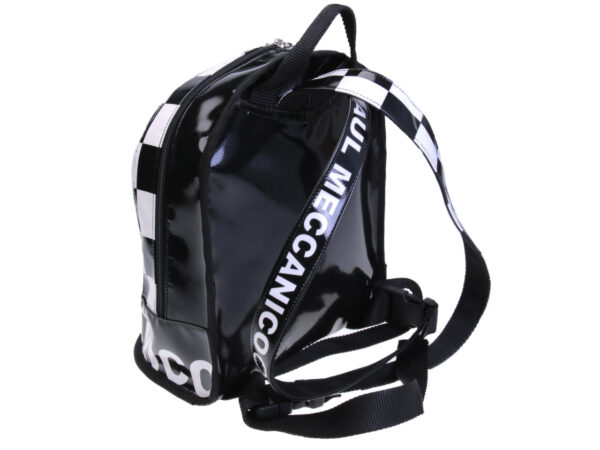BLACK AND WHITE BACKPACK CHESS FANTASY. MODEL SUPERINO MADE OF LORRY TARPAULIN. - Limited Edition Paul Meccanico