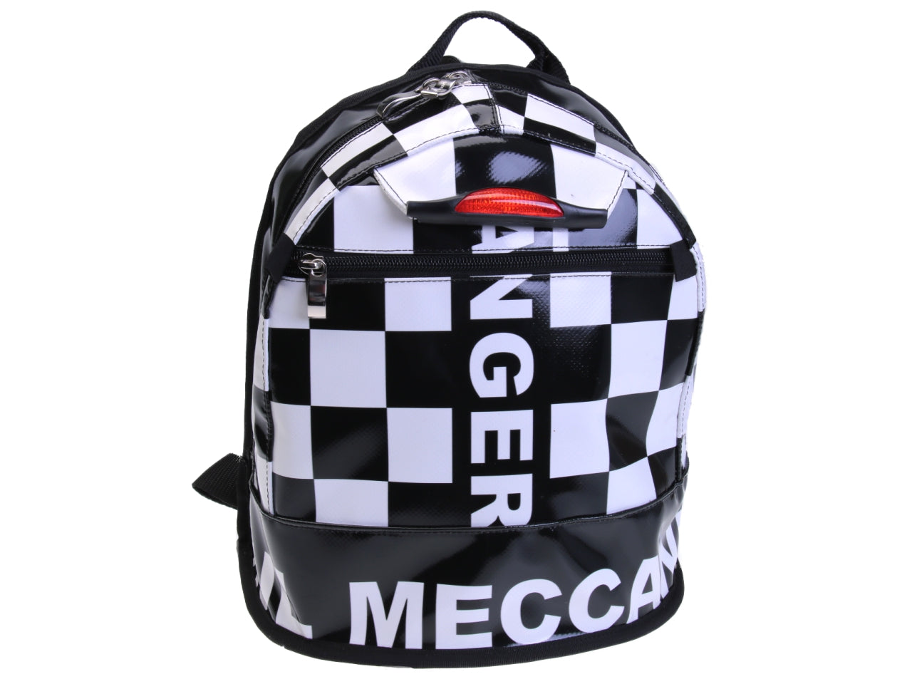 BLACK AND WHITE BACKPACK CHESS FANTASY. MODEL SUPERINO MADE OF LORRY TARPAULIN. - Limited Edition Paul Meccanico