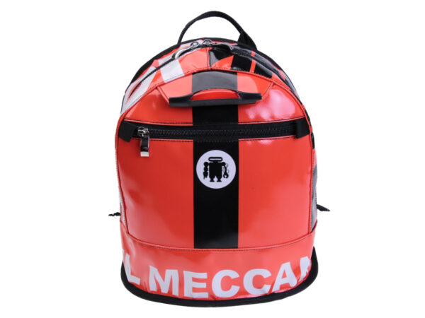 RED BACKPACK MODEL SUPERINO MADE OF LORRY TARPAULIN. - Limited Edition Paul Meccanico