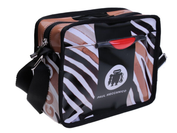 SMALL CROSSBODY BAG ANIMALIER FANTASY. MODEL FRIK MADE OF LORRY TARPAULIN. - Limited Edition Paul Meccanico