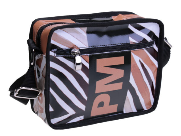 SMALL CROSSBODY BAG ANIMALIER FANTASY. MODEL FRIK MADE OF LORRY TARPAULIN. - Limited Edition Paul Meccanico