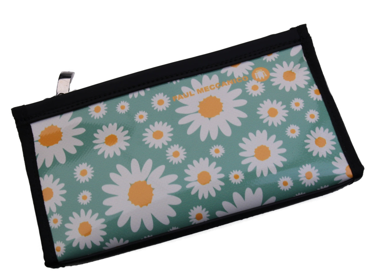 LIGHT GREEN LARGE WOMEN'S WALLET WITH FLORAL FANTASY. MODEL PIT MADE OF LORRY TARPAULIN. - Limited Edition Paul Meccanico