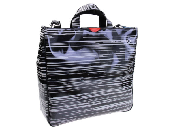 MAXI TOTE BAG BLACK AND WHITE. MODEL AIRSTONE MADE OF LORRY TARPAULIN. - Unique Pieces Paul Meccanico