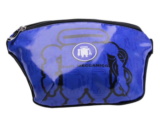 BLACK AND ROYAL WAIST BAG. MODEL FLEX MADE OF LORRY TARPAULIN. - Limited Edition Paul Meccanico