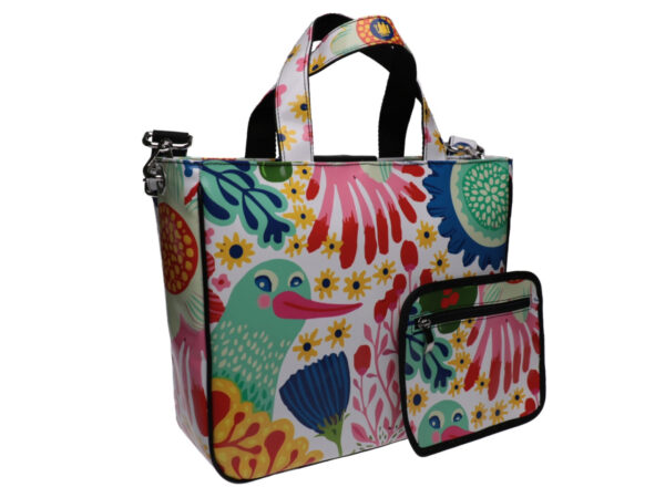 TOTE BAG "BIRD IN THE GARDEN". MODEL GLAM MADE OF LORRY TARPAULIN. - Unique Pieces Paul Meccanico
