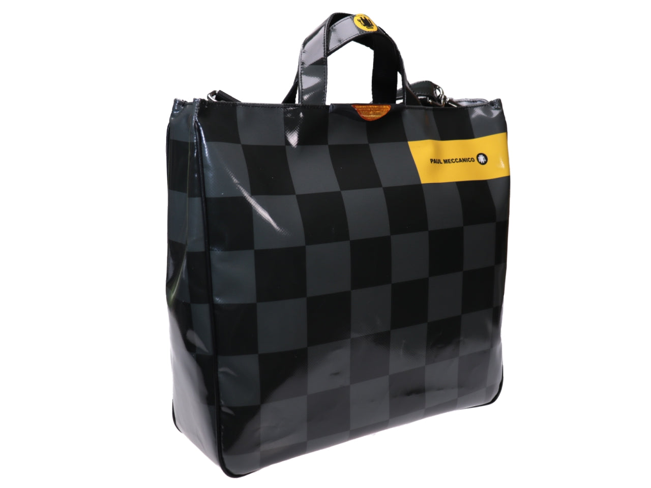 MAXI TOTE DARK GREEN CHESS FANTASY. MODEL AIRSTONE MADE OF LORRY TARPAULIN. - Unique Pieces Paul Meccanico