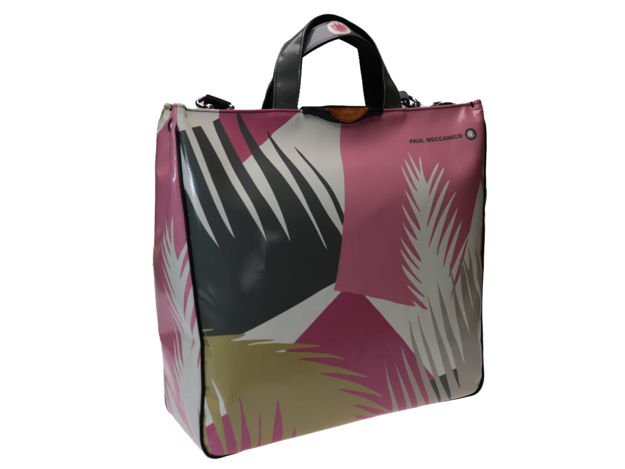 MAXI TOTE BAG FLORAL FANTASY. MODEL AIRSTONE MADE OF LORRY TARPAULIN. - Unique Pieces Paul Meccanico