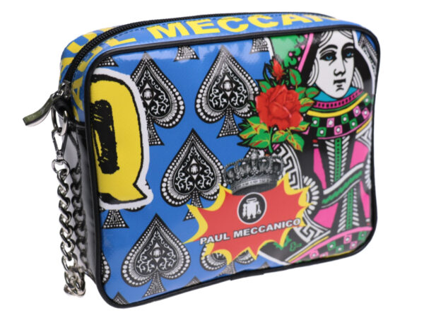 CLUTCH BAG IN ROYAL POKER STYLE. MODEL PARK MADE OF LORRY TARPAULIN. - Limited Edition Paul Meccanico