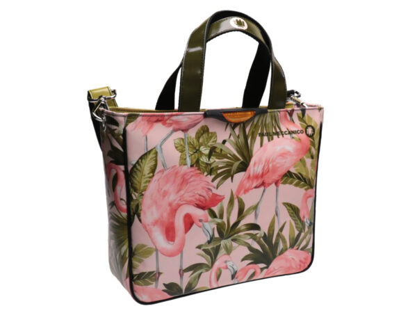 TOTE BAG FLORAL FANTASY. MODEL GLAM MADE OF LORRY TARPAULIN. - Unique Pieces Paul Meccanico