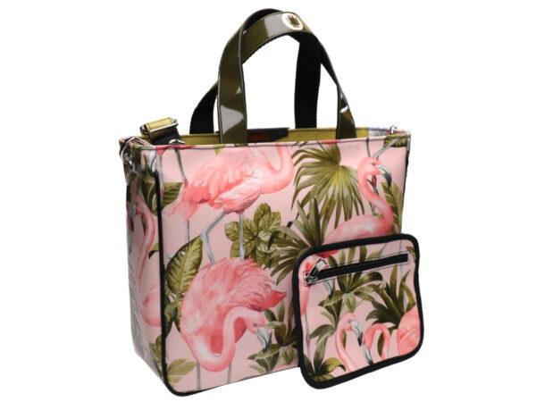 TOTE BAG FLORAL FANTASY. MODEL GLAM MADE OF LORRY TARPAULIN. - Unique Pieces Paul Meccanico