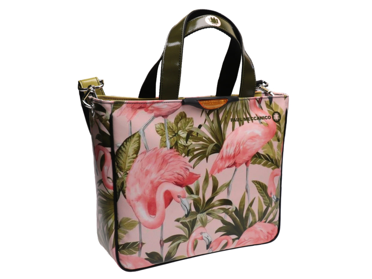 TOTE BAG FLORAL FANTASY. MODEL GLAM MADE OF LORRY TARPAULIN. - Unique Pieces Paul Meccanico