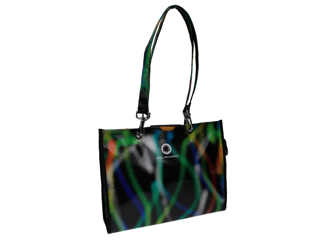 SHOPPER BAG MULTICOLOR SHADED EFFECT. MODEL PEPE MADE OF LORRY TARPAULIN. - Unique Pieces Paul Meccanico