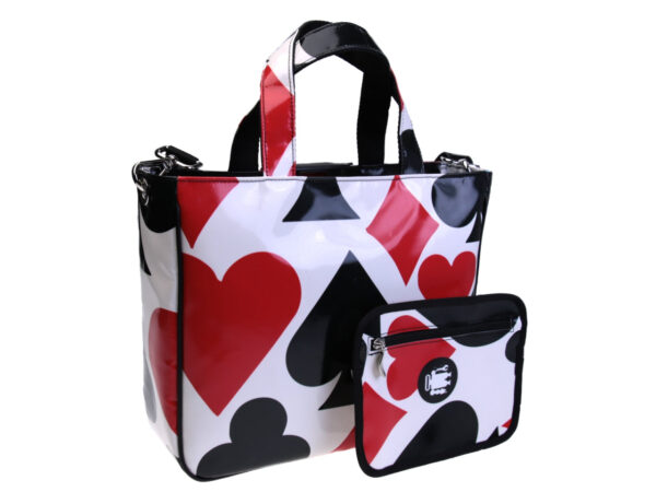 TOTE BAG POKER FANTASY. MODEL GLAM MADE OF LORRY TARPAULIN. - Unique Pieces Paul Meccanico