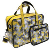 RECTANGULAR WOMEN'S BAG YELLOW "BUTTERFLIES". MODEL PINCA MADE OF LORRY TARPAULIN. - Unique Pieces Paul Meccanico