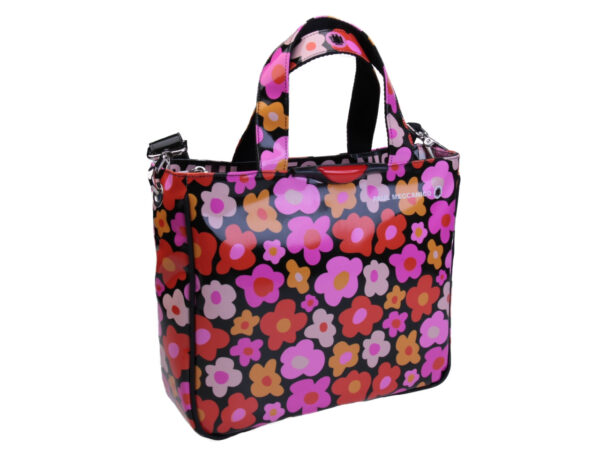 TOTE BAG FLORAL FANTASY. MODEL GLAM MADE OF LORRY TARPAULIN. - Unique Pieces Paul Meccanico