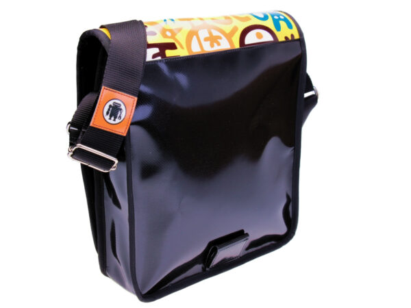 YELLOW CROSSBODY BAG. MODEL BAUBAU MADE OFF LORRY TARPAULIN. - Special Edition Paul Meccanico