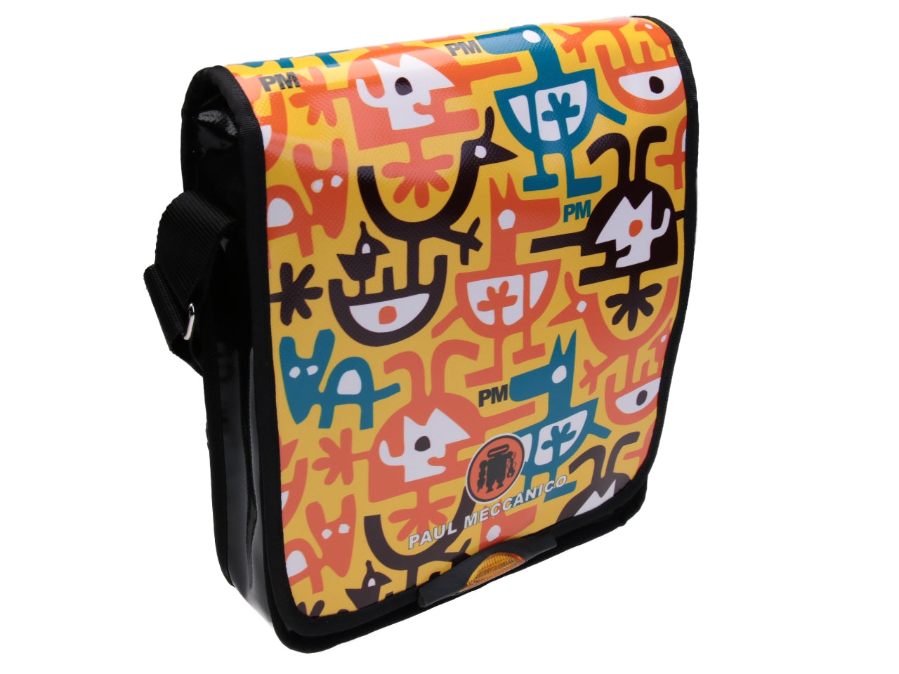 YELLOW CROSSBODY BAG. MODEL BAUBAU MADE OFF LORRY TARPAULIN. - Special Edition Paul Meccanico