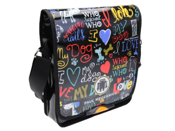 CROSSBODY BAG GRAFFITI FANTASY. MODEL BAUBAU MADE OFF LORRY TARPAULIN. - Special Edition Paul Meccanico