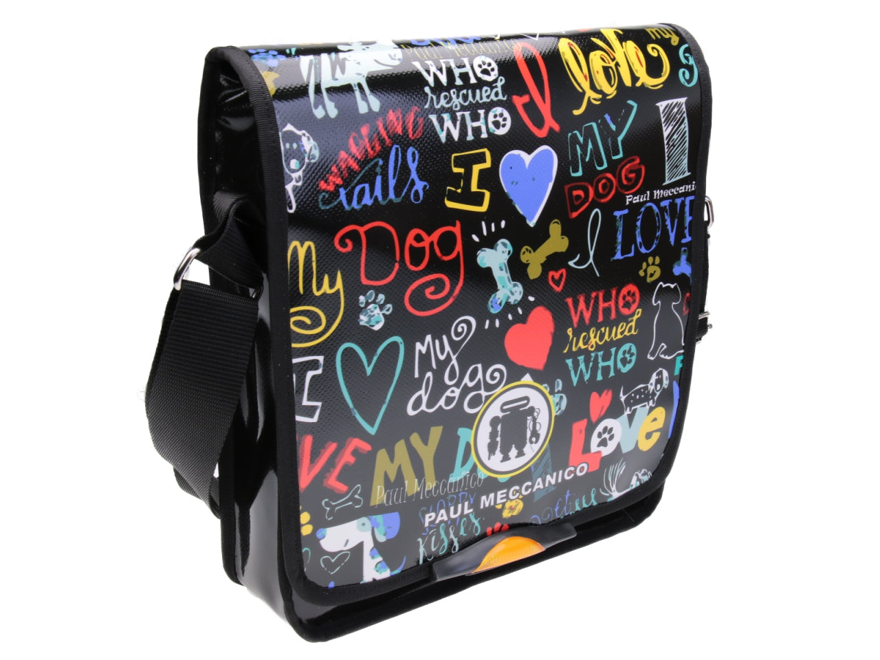 CROSSBODY BAG GRAFFITI FANTASY. MODEL BAUBAU MADE OFF LORRY TARPAULIN. - Special Edition Paul Meccanico