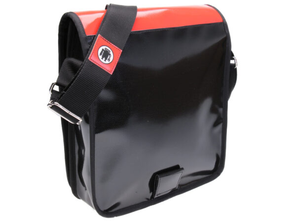 RED CROSSBODY BAG. MODEL BAUBAU MADE OFF LORRY TARPAULIN. - Special Edition Paul Meccanico